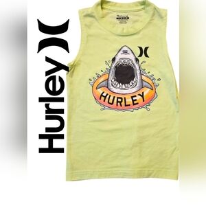 HURLEY Sleeveless Tank Top w/ Shark Graphic, Size M (5-6 yrs)